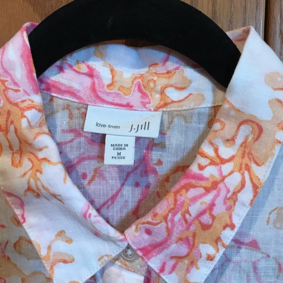 J. Jill linen button down - Picture 2 of 2